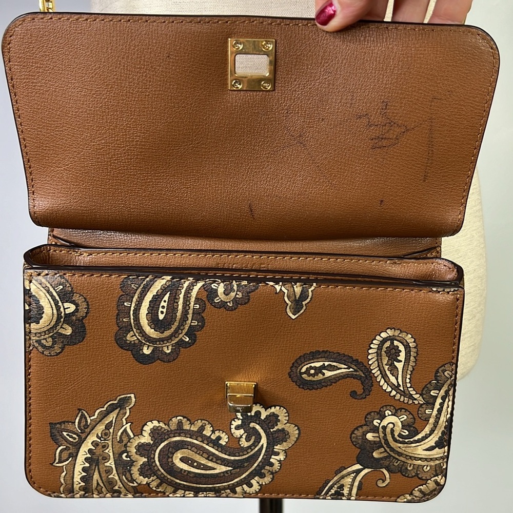 MICHAEL KORS STUDIO NATALIE PAISLEY LUGGAGE MID-CHAIN MESSENGER BAG - Picture 6 of 11